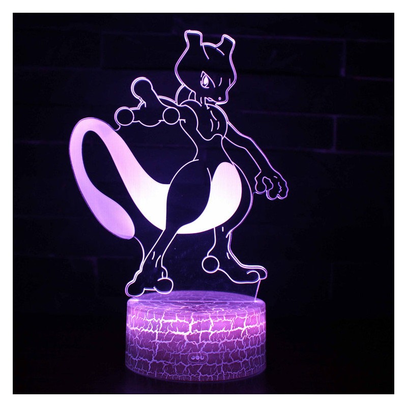 Lampe LED Pokémon Mewtwo 3D